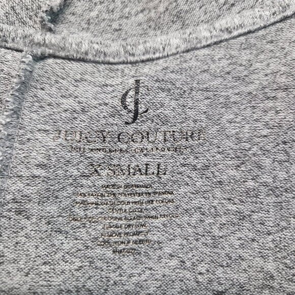 Juicy Couture Extra Small Light Heathered Gray Sleeveless Long Open Duster Vest - Picture 7 of 7